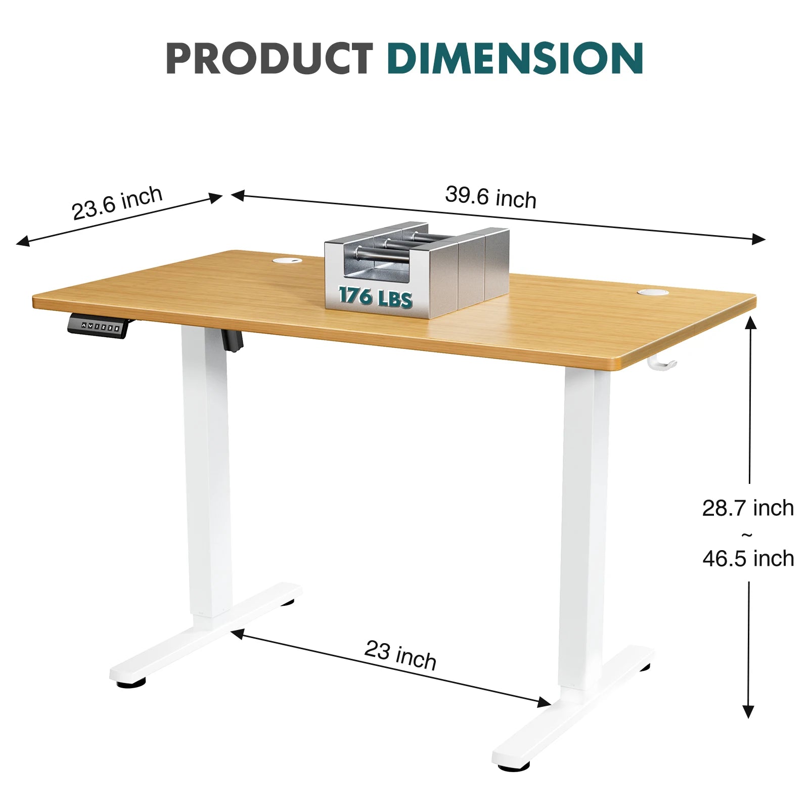 SmartHealth™ Ergonomic Electric Standing Desk – Height Adjustable Computer Desk for Home Office & Gaming