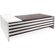 L-Shaped Executive Office Desk with File Cabinet