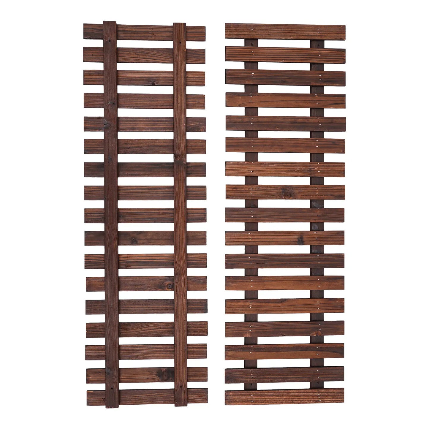 2PCS Rustic Cedar Wood Wall-Mounted Flowerpot Shelves – Indoor & Outdoor Hanging Planter Rack for Plants, Flowers, Herbs, Balcony, Patio, Garden