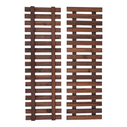 2PCS Rustic Cedar Wood Wall-Mounted Flowerpot Shelves – Indoor & Outdoor Hanging Planter Rack for Plants, Flowers, Herbs, Balcony, Patio, Garden