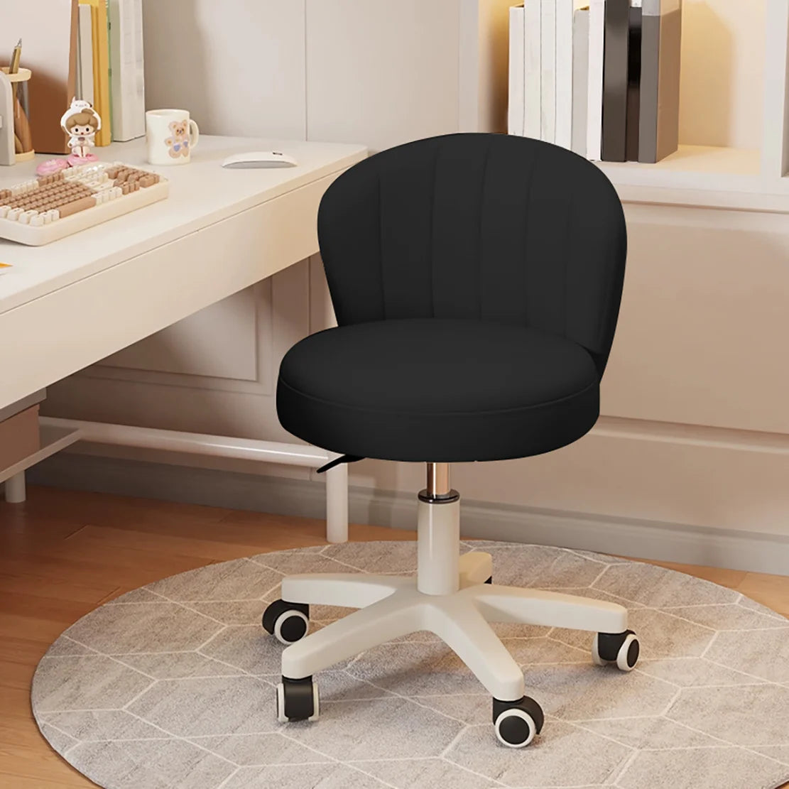 Small Round Rolling Armless Comfy Office Chair