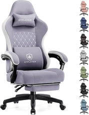 GTPLAYER Gaming Chair with Pocket Spring Cushion, Linkage Armrests and Footrest