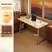 FurnishSpot™ SpaceSmart™ L-Shape Folding Bamboo Computer Desk – Corner Space-Saving Workstation