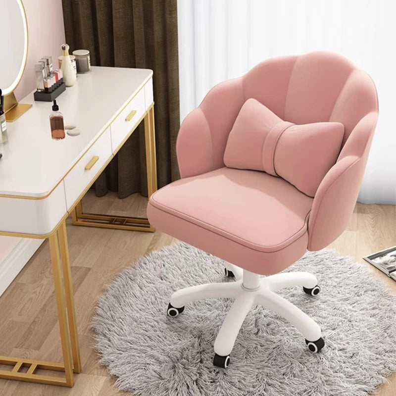 Cute Petal Desk Velvet Butterfly Chairs with Bow Cushion