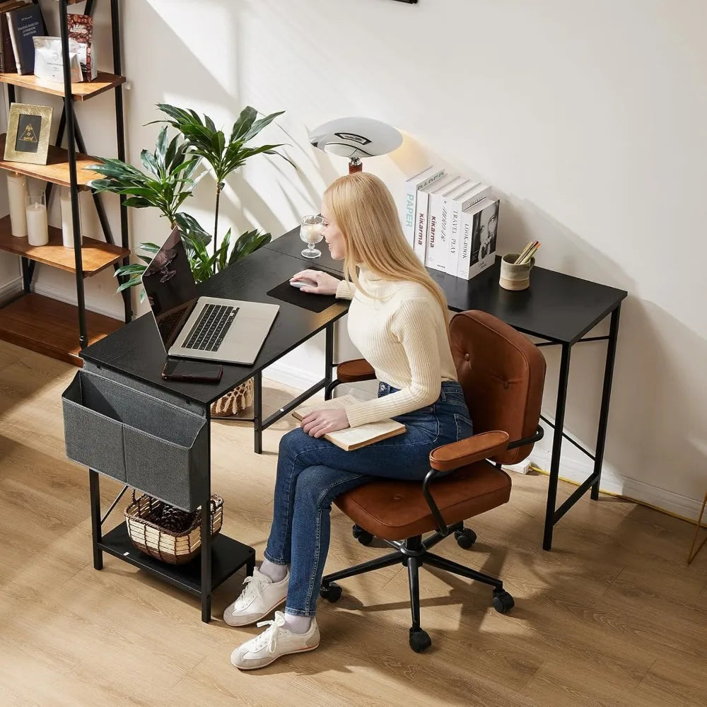FurnishSpot SpaceSmart™ Modular L-Shaped Computer Desk with Storage