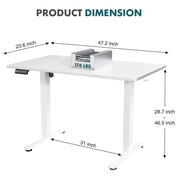 SmartHealth™ Ergonomic Electric Standing Desk – Height Adjustable Computer Desk for Home Office & Gaming