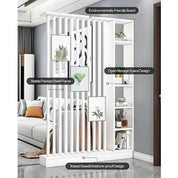 Modern Room Divider with Shelves, Privacy Screens Rooms Divider Bookcase, Separation Entrance Decor, Room Wall Panel for Home