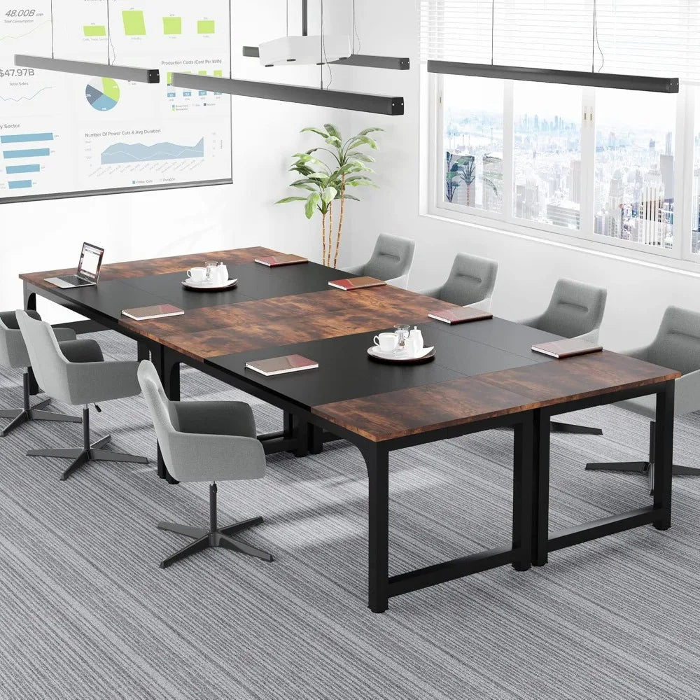 70.8”Executive Desk, Large Office Computer Desk with Thicken Frame, Modern Simple Workstation Business Furniture for Home Offic