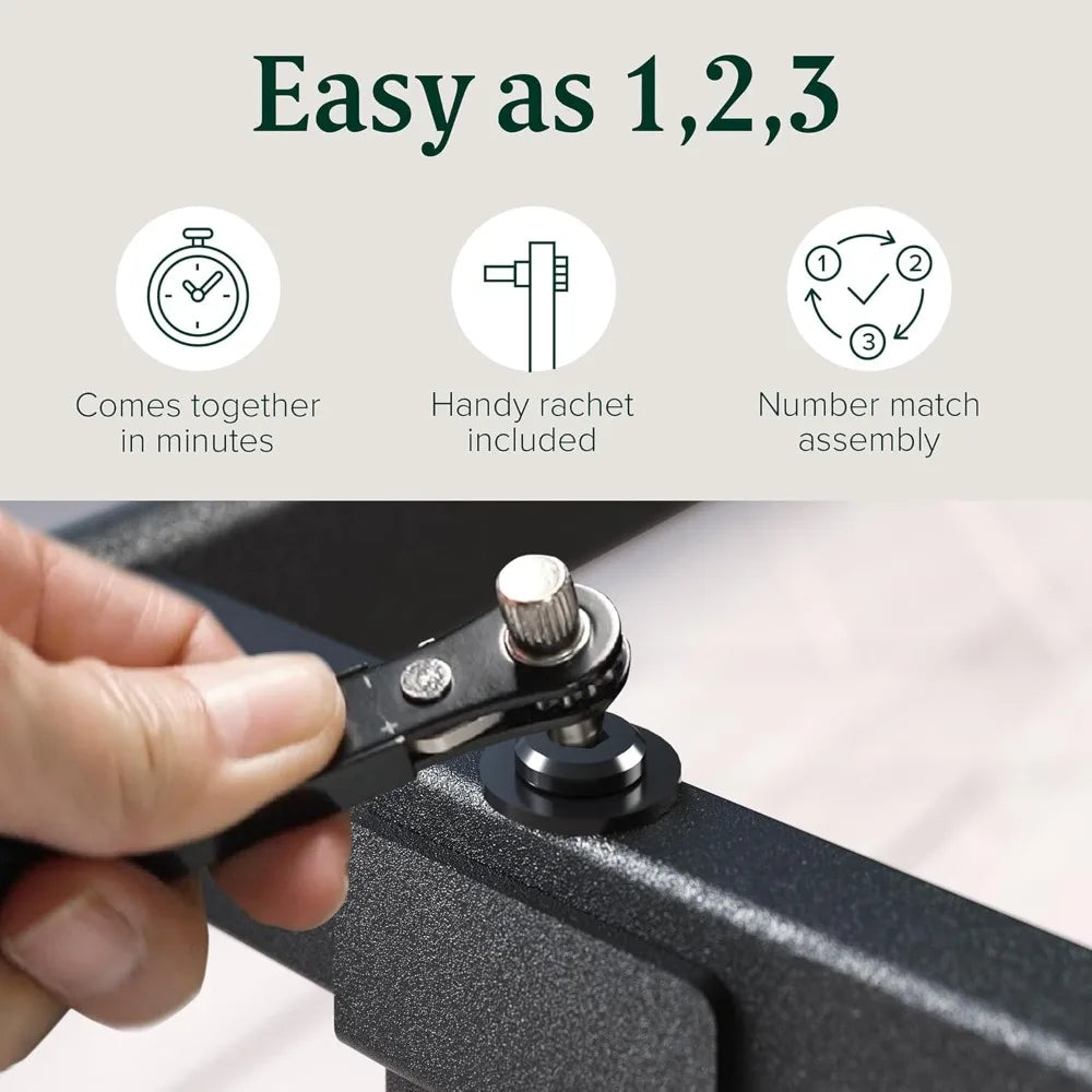 14in Queen Metal Bed Frame, Quick Assembly SmartBase® Mattress Foundation, Heavy Duty Sturdy Steel with No Box Spring Needed