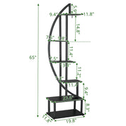 6th Floor Half Moon Ironwood Suitable For Garden Balcony Patio Lawn Home Decoration Plant Stand Flower Pot Stand Iron Flower
