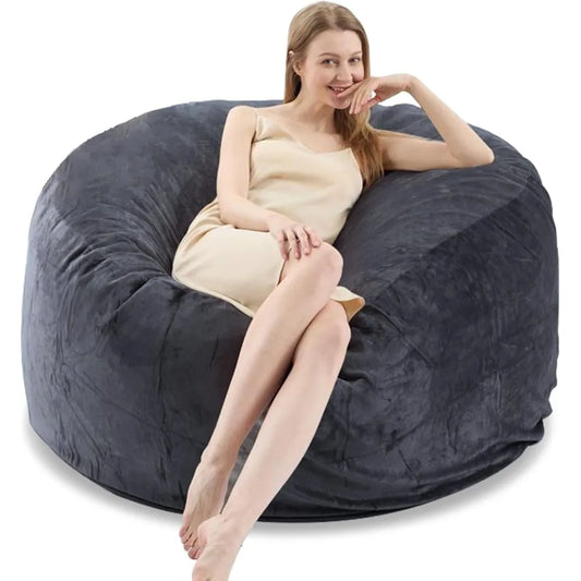5FT Large Bean Bag，Bean Bag Chair with Filler Included，Memory Foam Bean Bag，Puff Chair，Living Room Furniture, Suitable