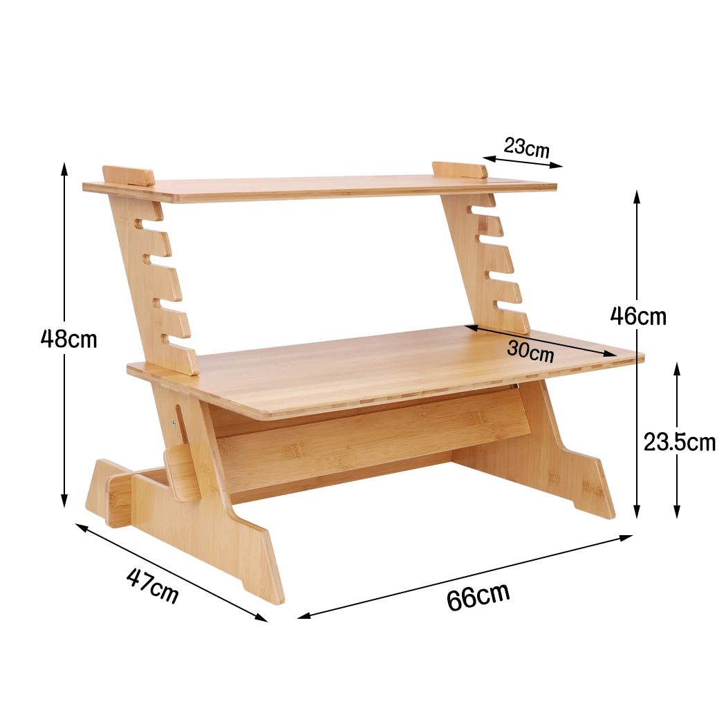 Extra Wide Standing Desk Converter, Height-Adjustable Sit-Stand, Table Laptop Tray, Worktop Station, Riser for Keyboard Monitor