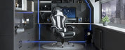 Gaming Chair w/ Massage Lumbar Support & Footrest
