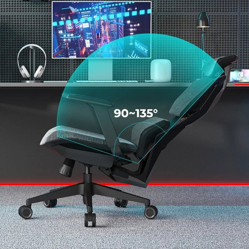 Ergonomic Gaming Chair Reclining Gamer Chair with Adjustable Lumbar Support & 4D Armrests High Back Gaming Chairs for Adults