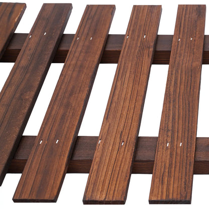 2PCS Rustic Cedar Wood Wall-Mounted Flowerpot Shelves – Indoor & Outdoor Hanging Planter Rack for Plants, Flowers, Herbs, Balcony, Patio, Garden