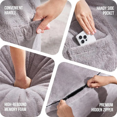 6ft Bean Bag Chairs for Adults Large Beanbag Chair with Plush Faux Fur Cover Big Bean Bag Chair for Living Room Bedroo