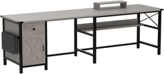 63" L Shaped Desk, Convertible 86.6" Home Office Desk or Corner Desk, Office Computer Desk with Drawer, Power Strip