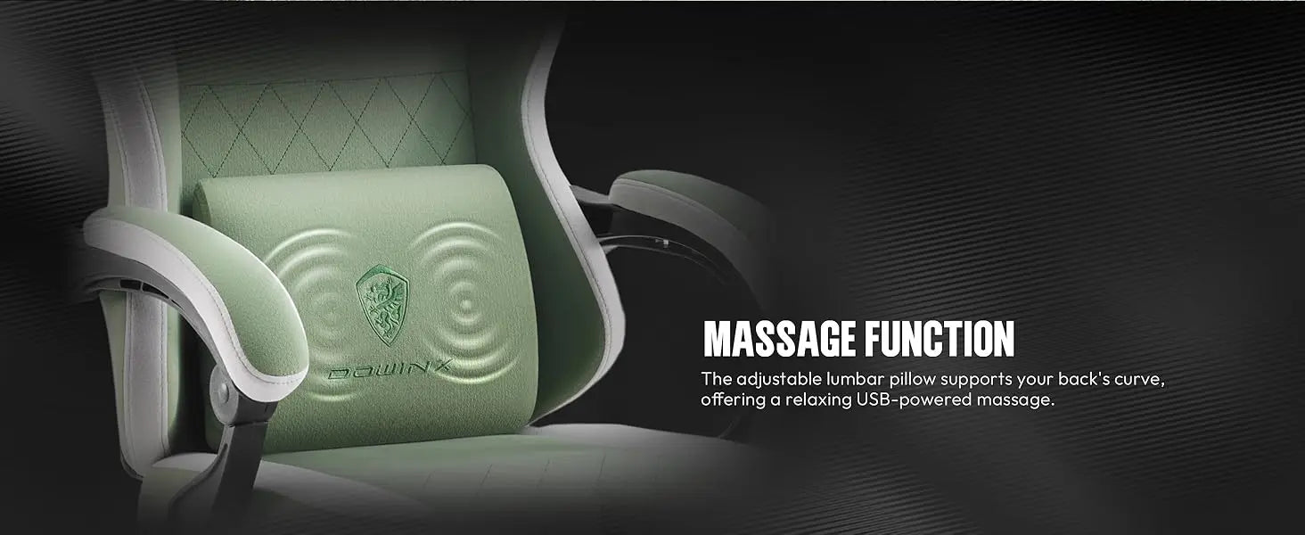 Dowinx Gaming Chair Fabric with Pocket Spring Cushion, High Back Ergonomic Computer Chair with Footrest for Adults