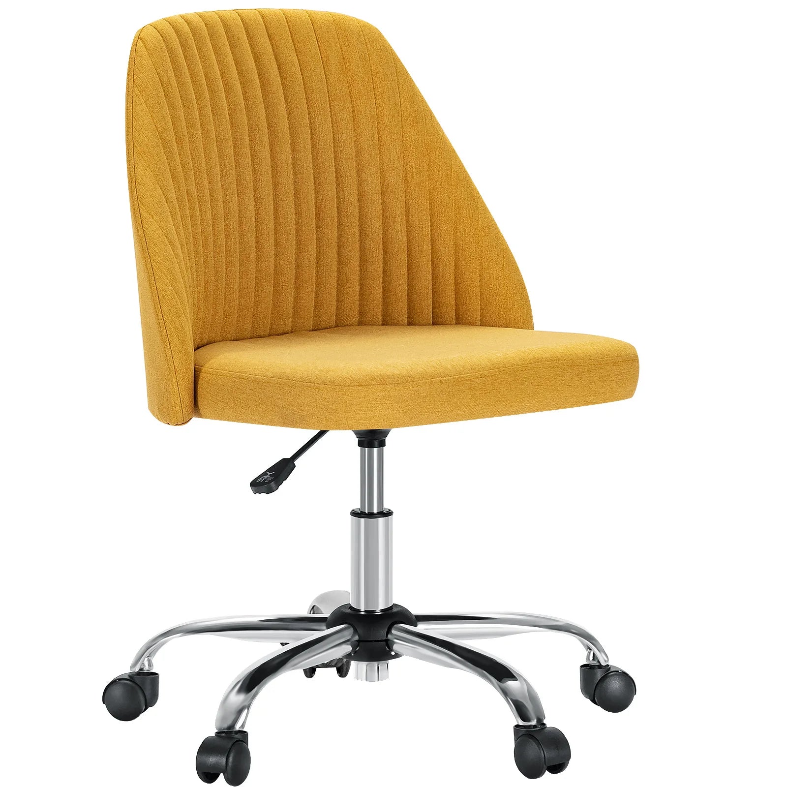 Armless Small Swivel Desk Office Chair with Backrest