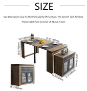 Modern Extendable Dining Table Rectangle Sideboard With Storage