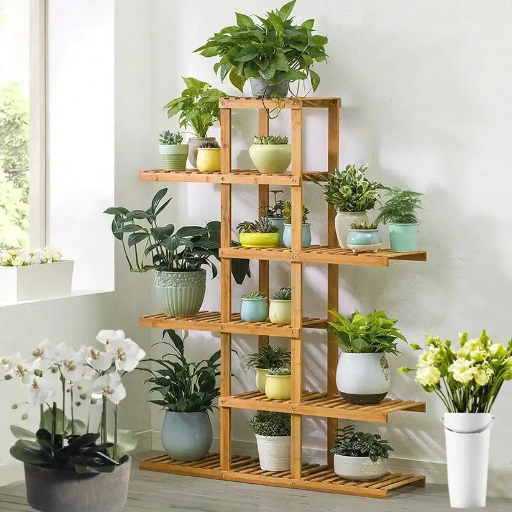 Wall Corner  Plant Stand Indoor Outdoor Garden Flower Pot Shelf Space Save