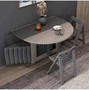 Fashion folding dining table furniture yemek masasi multifunctional round  dining table with 4 chairs