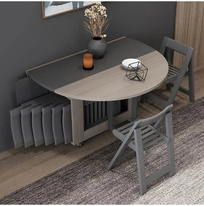 Fashion folding dining table furniture yemek masasi multifunctional round  dining table with 4 chairs