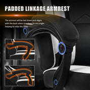Ergonomic Gaming Chair with Footrest, Armrest, and Lumbar Support