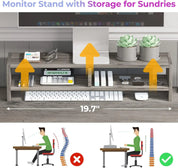 63" L Shaped Desk, Convertible 86.6" Home Office Desk or Corner Desk, Office Computer Desk with Drawer, Power Strip