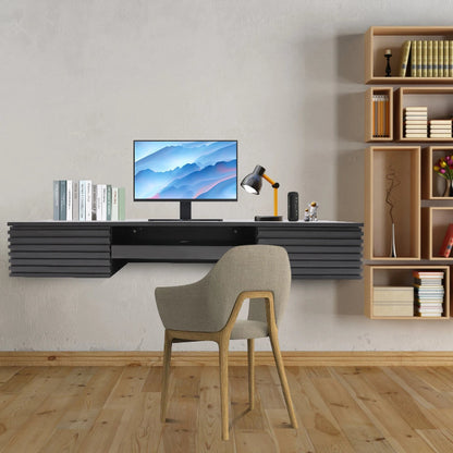 Wall Mounted Desk with Drawers
