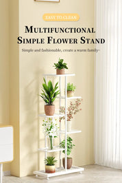 Plant Shelves Iron Potted Flower Plant Stand Rack Multiple Flower Pot Holder Shelf Indoor Outdoor Planter Display Organizer