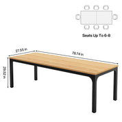 Tribesigns 78.7 Inches Extra Long Computer Desk 2 Person Desk, Double Long Desk, Workstaion for Home Office