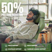 Big and Tall Fabric Gaming Chair for Heavy People with Footrest