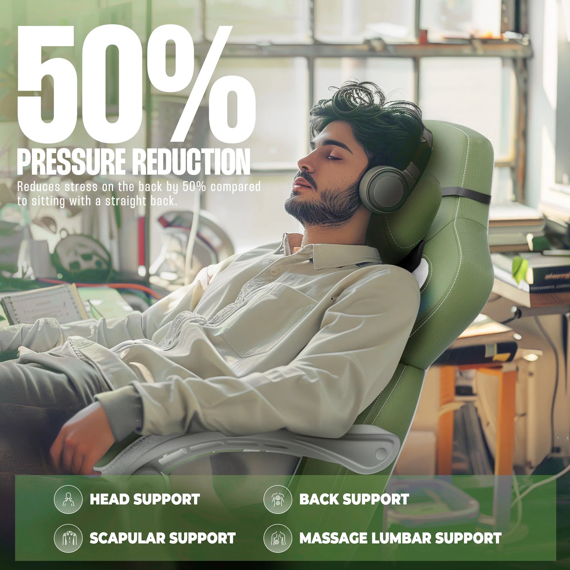 Big and Tall Fabric Gaming Chair for Heavy People with Footrest