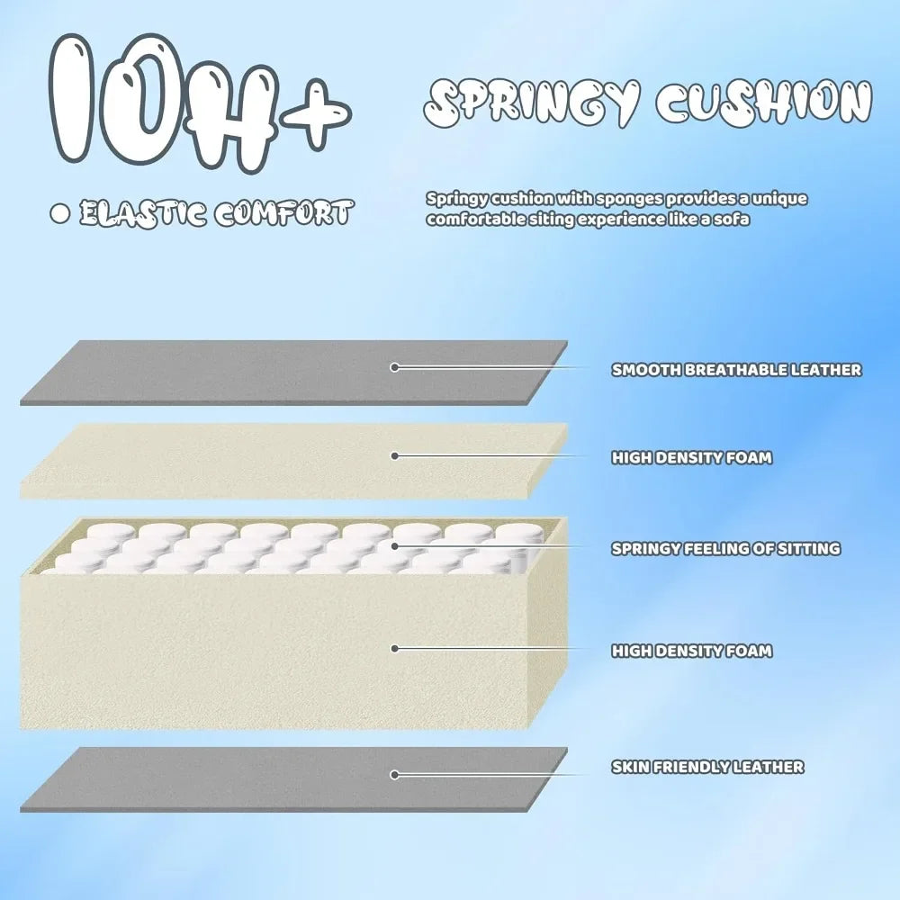 Gaming Chair with Footrest and Lumbar Support