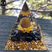 6cm Energy Pyramid Orgonite Reiki Natural Amethyst Ball Healing Crystal Chakra Tool Ornaments Resin Stones Home Decoration Gifts