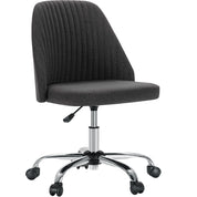 Armless Small Swivel Desk Office Chair with Backrest