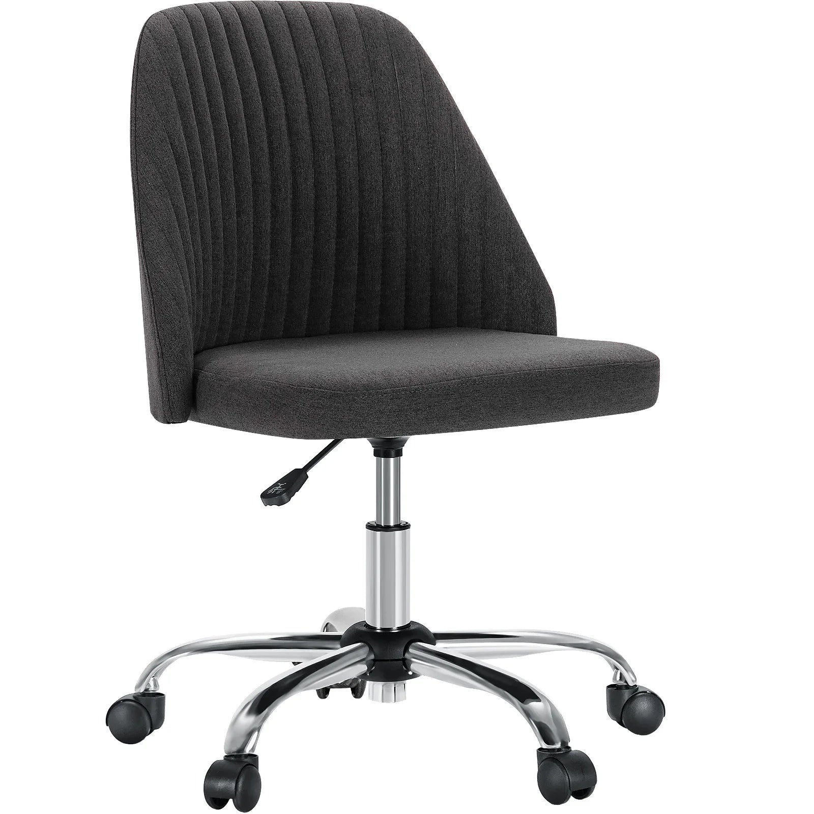 Armless Small Swivel Desk Office Chair with Backrest