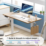 SmartHealth™ 40" x 24" Electric Standing Desk – Height Adjustable Sit-Stand Computer Workstation