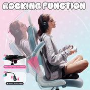 Ergonomic Gaming Chair with Removable Cute Bunny Ears