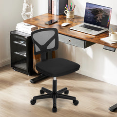 Lumbar Support Low Back Adjustable Height 360° Rolling Swivel Office Chair