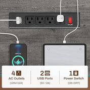 FurnishSpot L-Shaped Gaming Desk with Hutch, Charging Station & RGB LED Lights – Reversible Corner Computer Desk with Storage Shelves