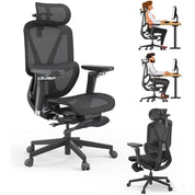 Ergonomic High Back Office Chair with Large Elastic Adaptive Lumbar Support