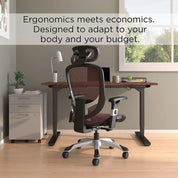 Ergonomic Adjustable Office Chair with Breathable Mesh & Lumbar Support