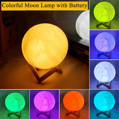 Printing Moon Lamp with Stand - Illuminating Lunar Magic