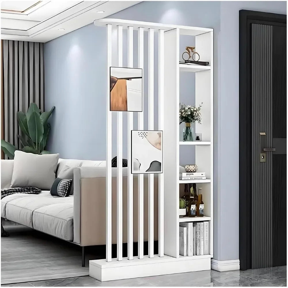 Modern Room Divider with Shelves, Privacy Screens Rooms Divider Bookcase, Separation Entrance Decor, Room Wall Panel for Home