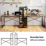 FurnishSpot SpaceSmart™ Industrial Computer Desk with Power & Storage