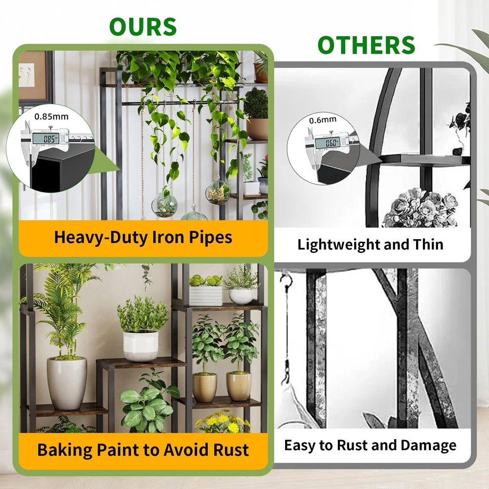 7 Tiered Tall Plant Stand Ladder Plant Rack Storage Shelf for Patio Garden Balcony Living Room