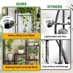 7 Tiered Tall Plant Stand Ladder Plant Rack Storage Shelf for Patio Garden Balcony Living Room