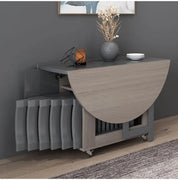 Fashion folding dining table furniture yemek masasi multifunctional round  dining table with 4 chairs